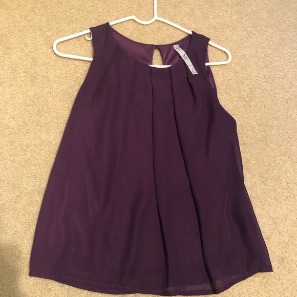 Gracie Tops - Small Discovery Clothing Gracie Sleeveless Chiffon Purple Blouse